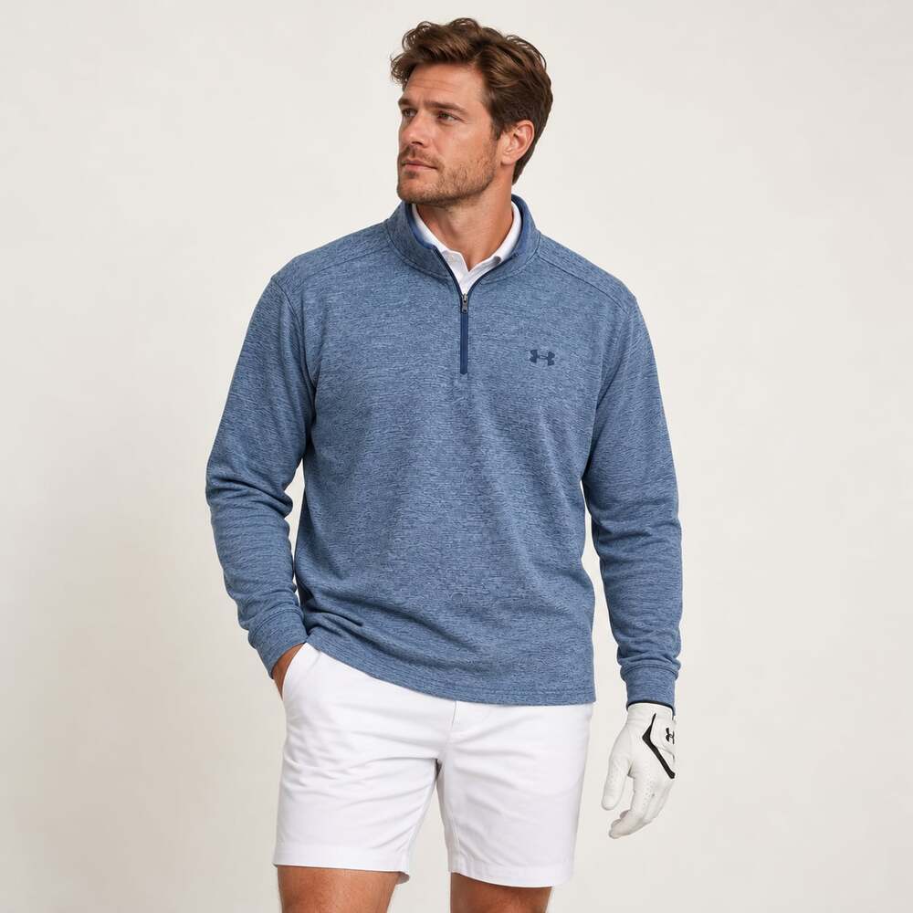 Under Armour Playoff 2.0 Golf Quarter-Zip Pullover Heather Blue Performance 2XL